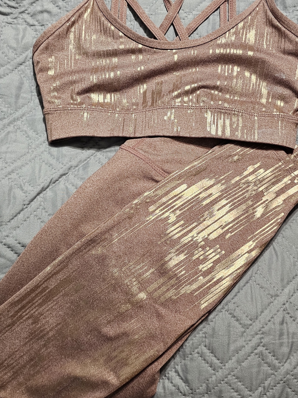 XS Nearly New JoyLab Dusty Rose Seamless Sports Bra